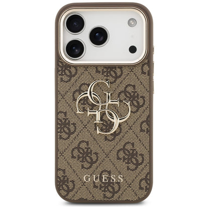 Deksel for Apple iPhone 17 Pro, Guess, Big 4G Logo Classic, Gylden Brun