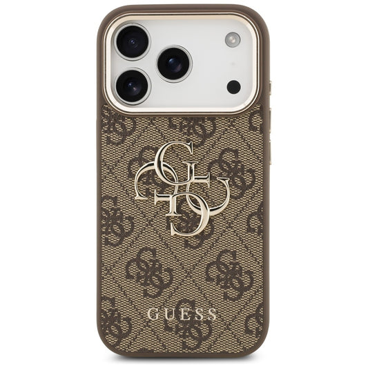 Deksel for Apple iPhone 17 Pro, Guess, Big 4G Logo Classic, Gylden Brun