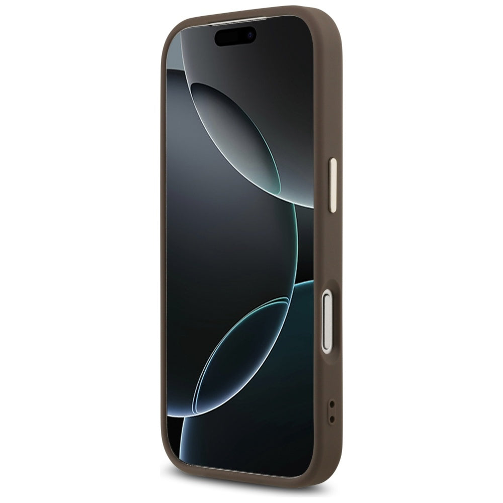 Deksel for Apple iPhone 17 Pro, Guess, Big 4G Logo Classic, Gylden Brun
