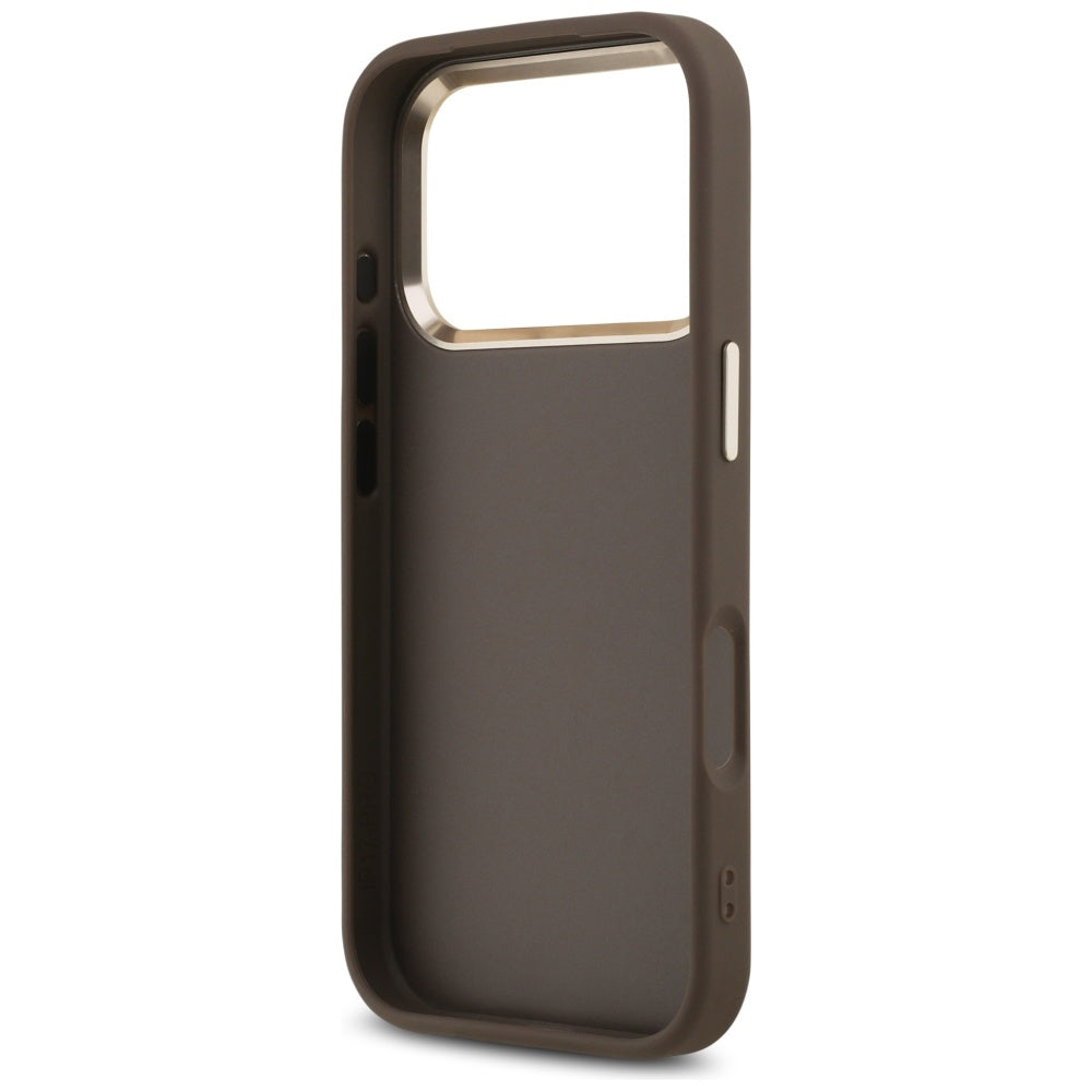 Deksel for Apple iPhone 17 Pro, Guess, Big 4G Logo Classic, Gylden Brun