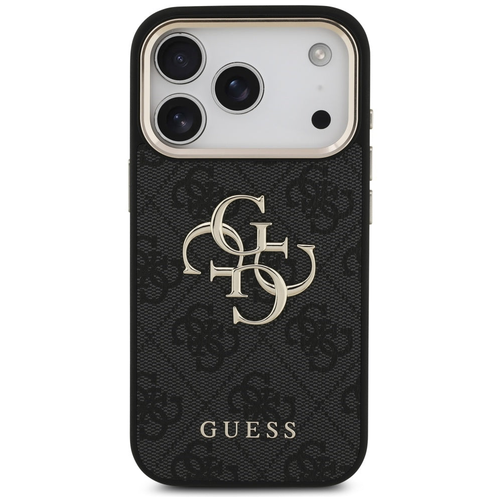 Deksel for Apple iPhone 17 Pro, Guess, Big 4G Logo Classic, Svart Gull