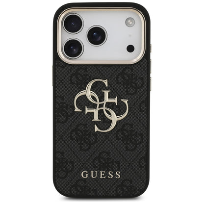 Deksel for Apple iPhone 17 Pro, Guess, Big 4G Logo Classic, Svart Gull