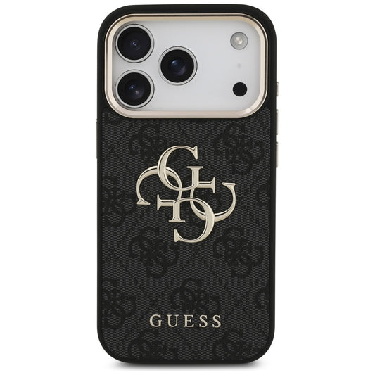 Deksel for Apple iPhone 17 Pro, Guess, Big 4G Logo Classic, Svart Gull