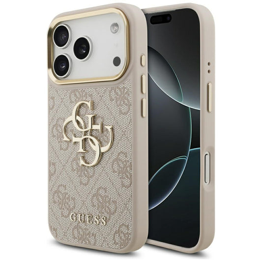 Deksel for Apple iPhone 17 Pro, Guess, Big 4G Logo Classic, Rosa Gull