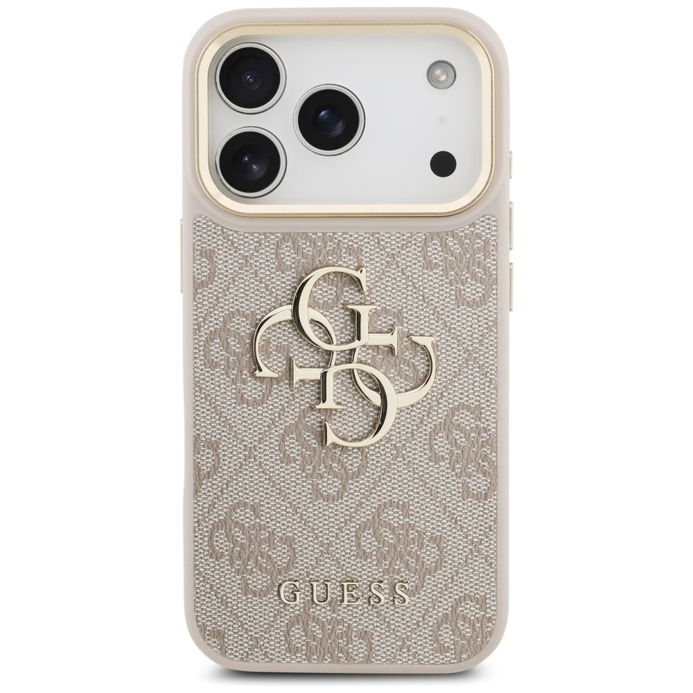Deksel for Apple iPhone 17 Pro, Guess, Big 4G Logo Classic, Rosa Gull