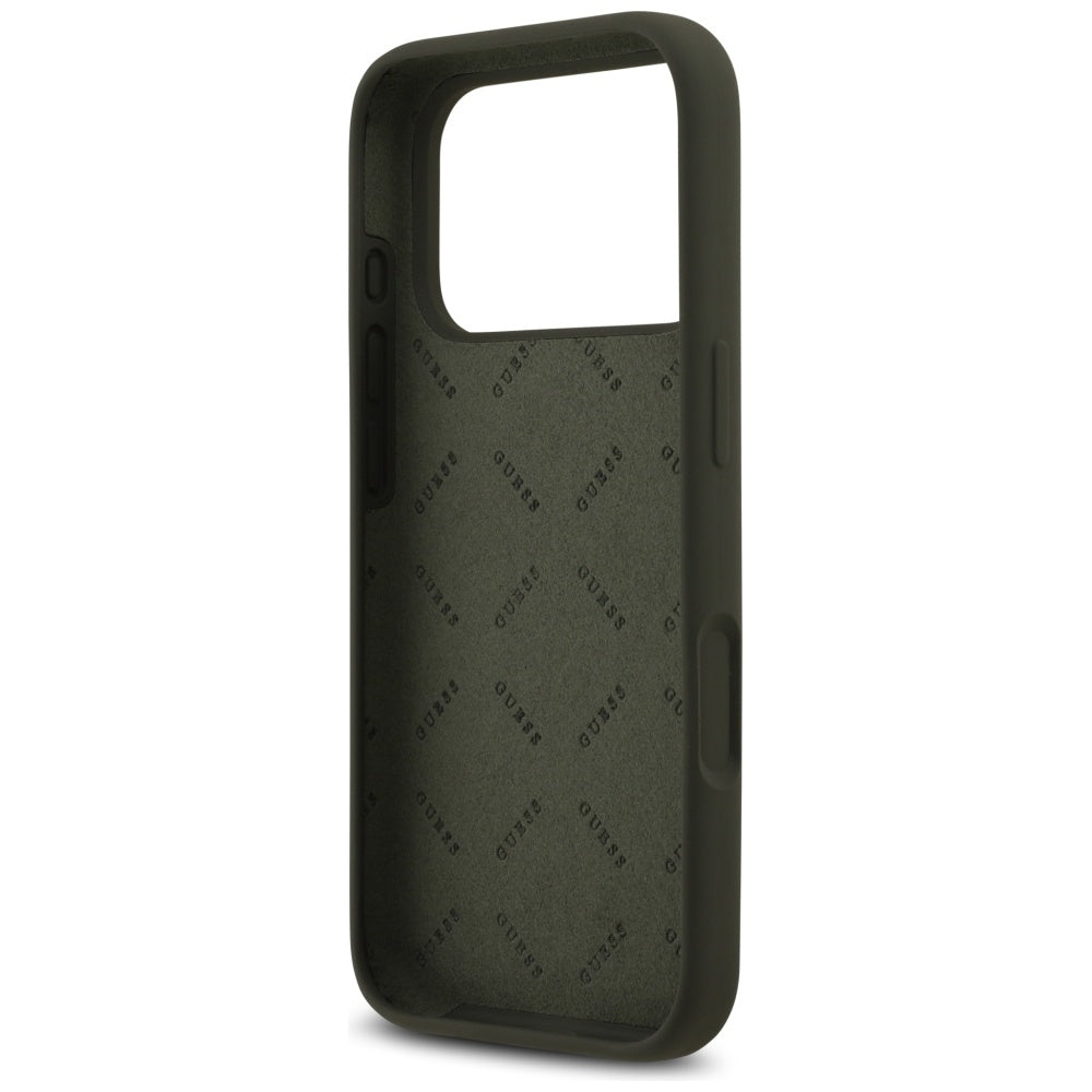 Deksel for Apple iPhone 17 Pro, Guess, Big 4G Script, Kaki