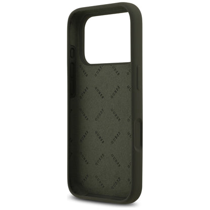 Deksel for Apple iPhone 17 Pro, Guess, Big 4G Script, Kaki