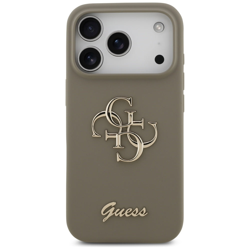 Deksel for Apple iPhone 17 Pro, Guess, Big 4G Script, Brun