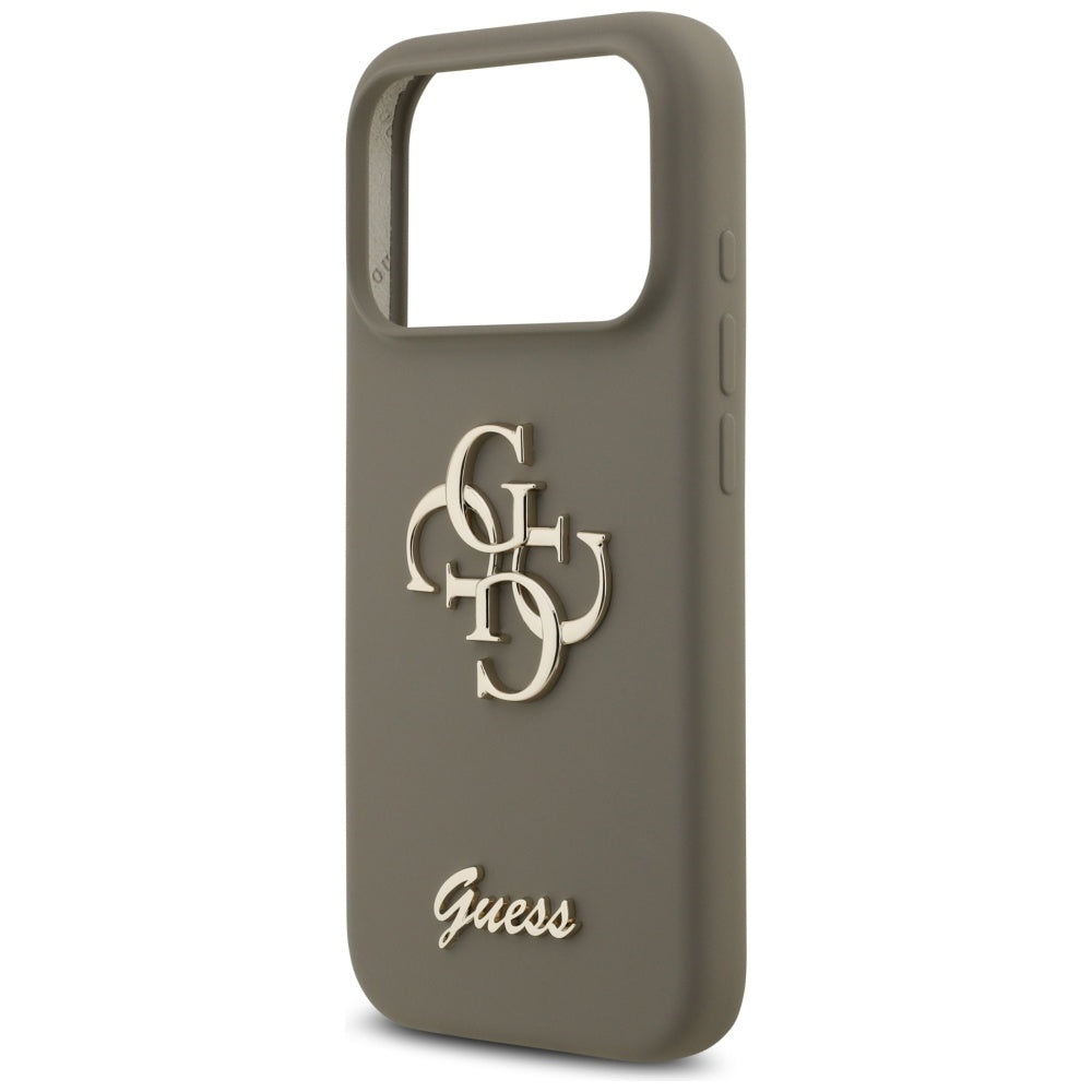 Deksel for Apple iPhone 17 Pro, Guess, Big 4G Script, Brun