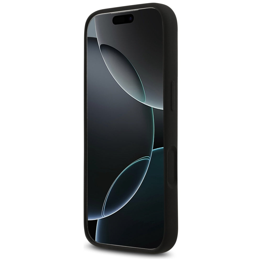 Deksel for Apple iPhone 17 Pro, Guess, Big 4G Script, Svart