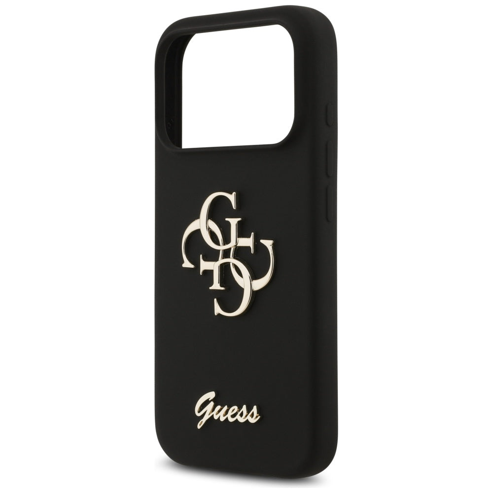 Deksel for Apple iPhone 17 Pro, Guess, Big 4G Script, Svart