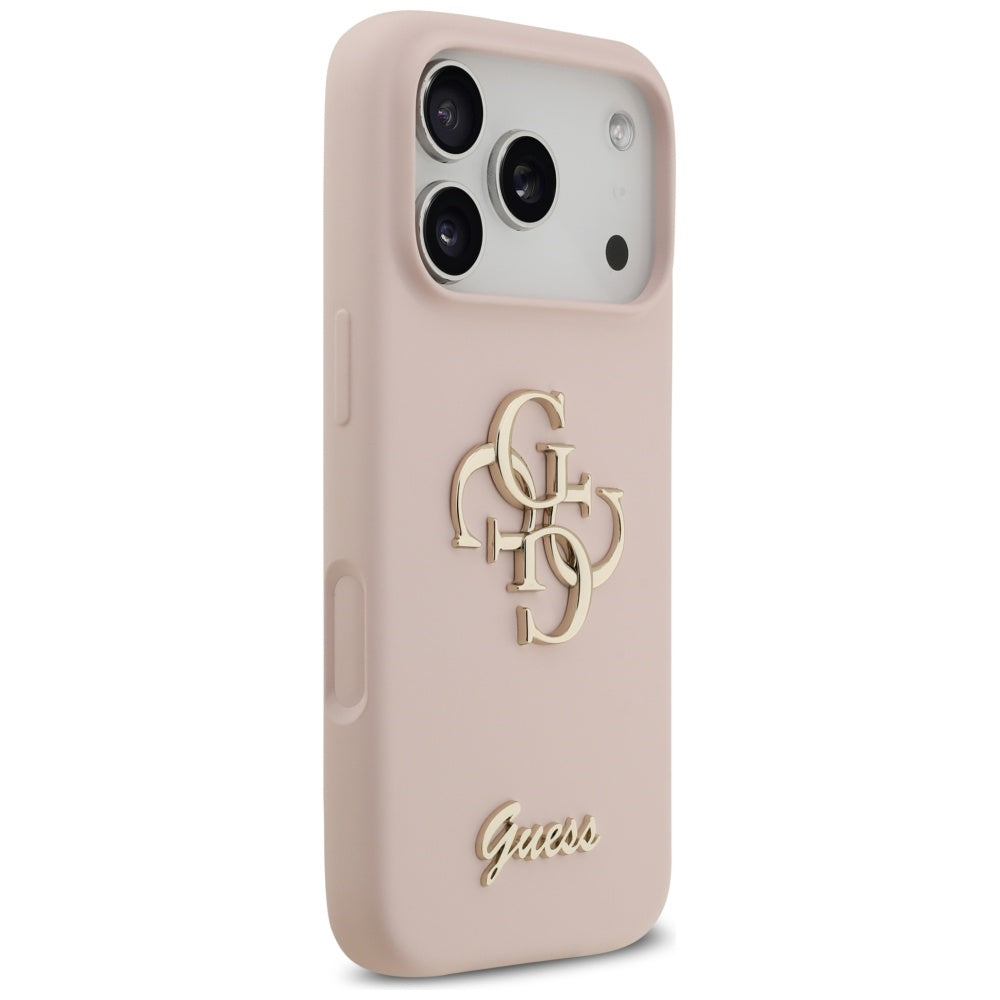 Deksel for Apple iPhone 17 Pro, Guess, Big 4G Script, Lys Rosa