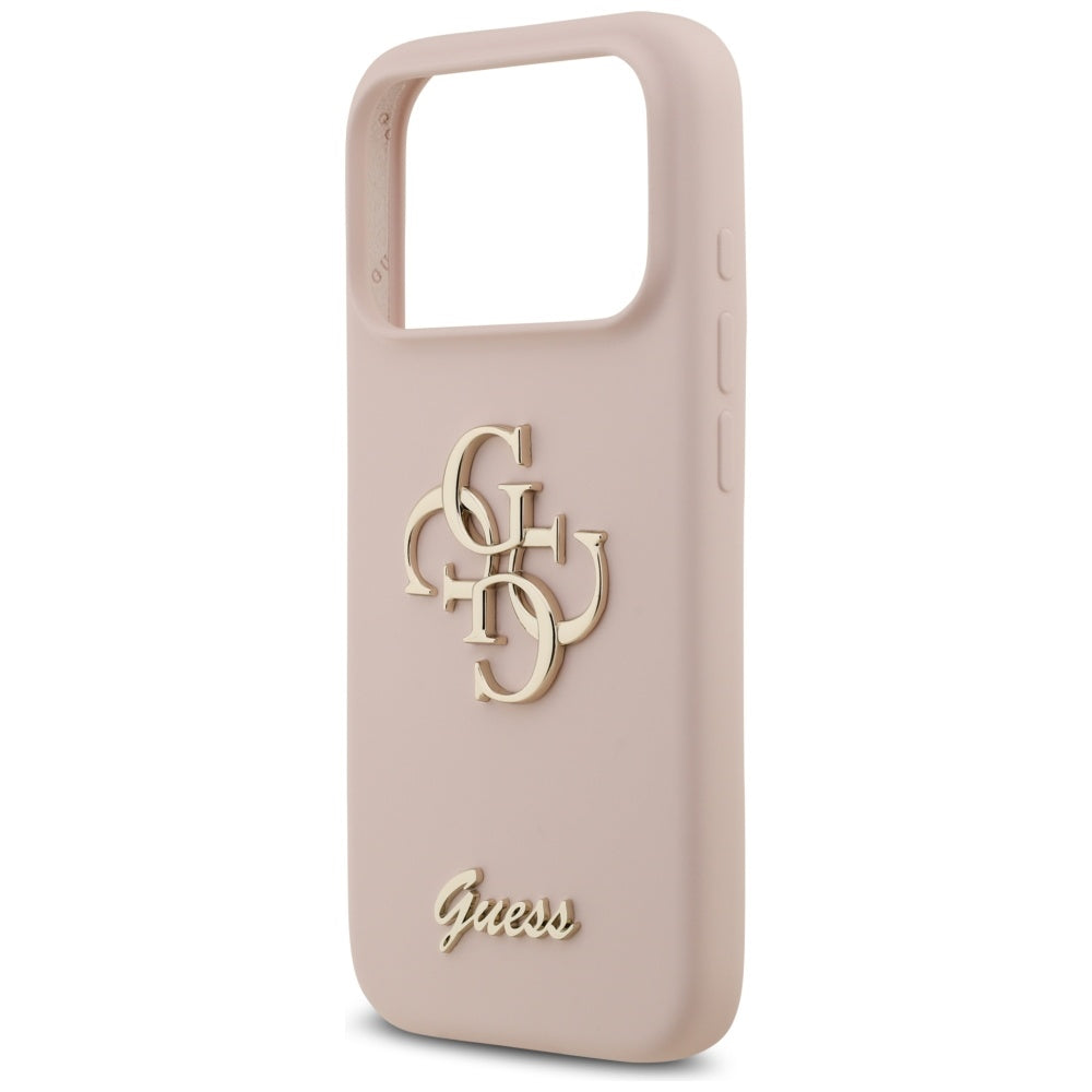 Deksel for Apple iPhone 17 Pro, Guess, Big 4G Script, Lys Rosa