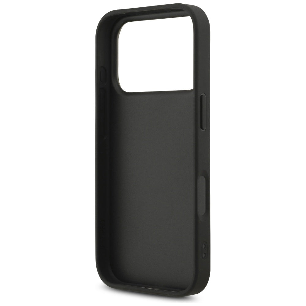 Deksel for Apple iPhone 17 Pro, Guess, Fixed Glitter Big 4G, Svart