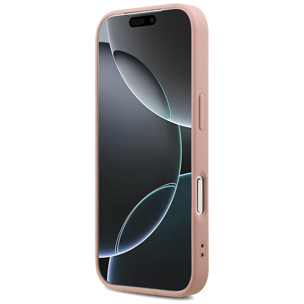 Deksel for Apple iPhone 17 Pro, Guess, Fixed Glitter Big 4G, Rosa