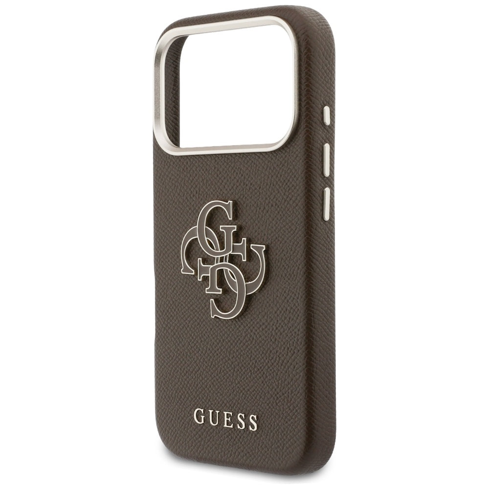 Deksel for Apple iPhone 17 Pro, GUESS, Resin Logo, Brun
