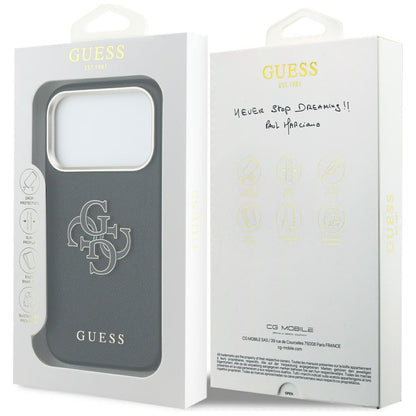 Deksel for Apple iPhone 17 Pro, Guess, Resin Logo, Svart