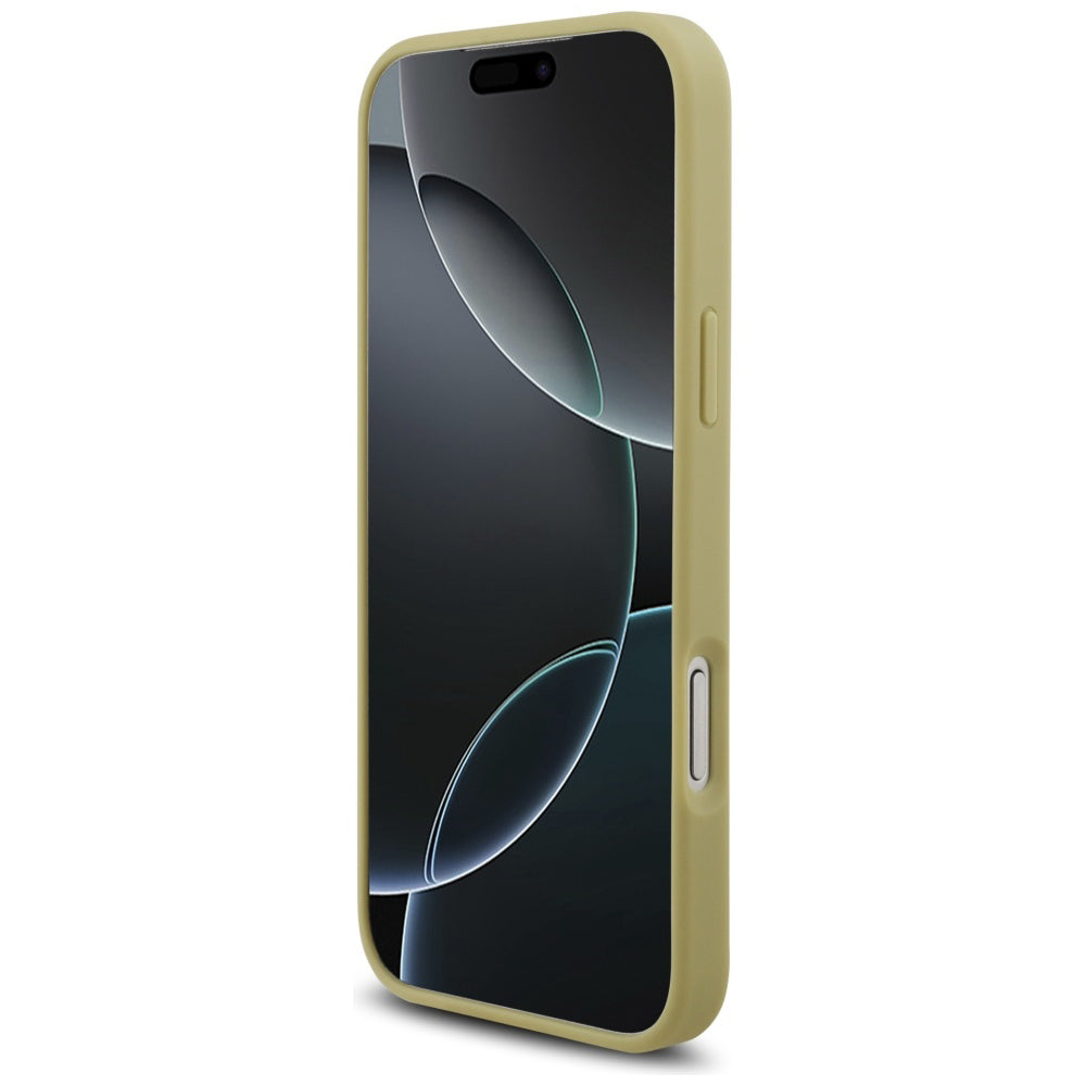 Deksel for Apple iPhone 17 Pro, Guess, Rhinestone Triangle Logo, Gull