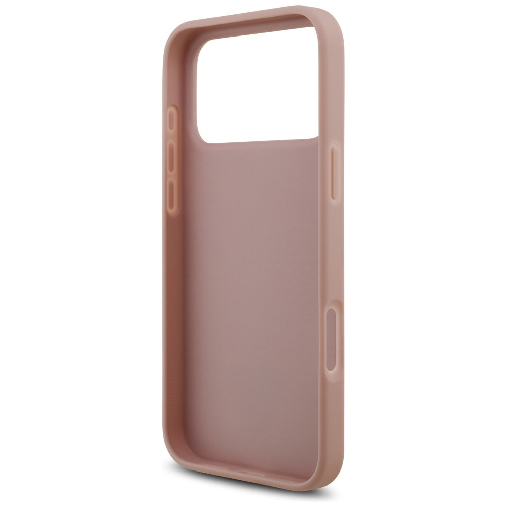 Deksel for Apple iPhone 17 Pro, Guess, Rhinestone Triangle Logo, Rosa