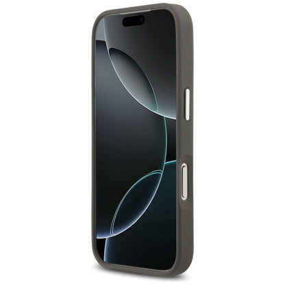 Deksel for Apple iPhone 17 Pro, Karl Lagerfeld, Grained Karl & Choupette's Heads Pins and Logo, Grå