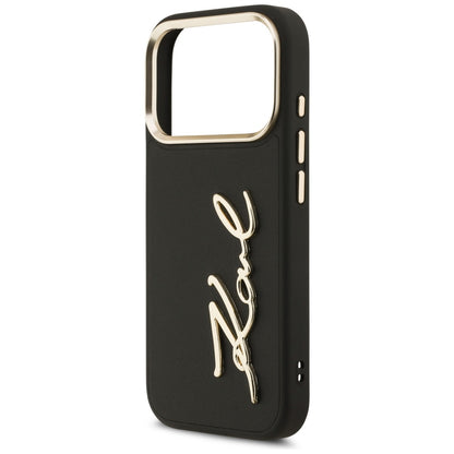 Deksel for Apple iPhone 17 Pro, Karl Lagerfeld, Script Logo, Svart
