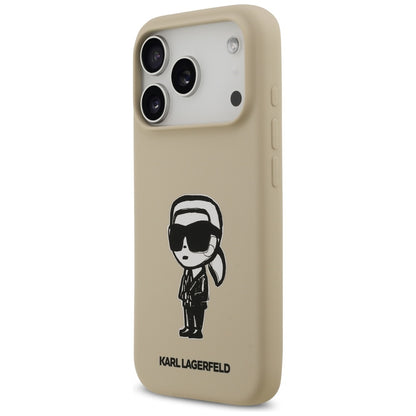 Deksel for Apple iPhone 17 Pro, Karl Lagerfeld, Sketch and Logo Karl, Brun
