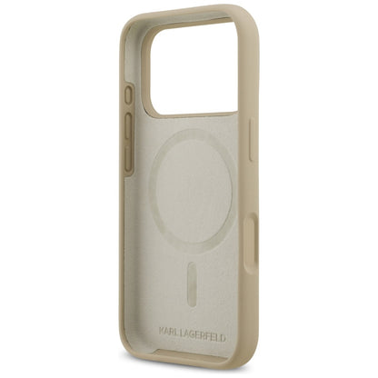 Deksel for Apple iPhone 17 Pro, Karl Lagerfeld, Sketch and Logo Karl, Brun