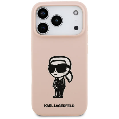 Deksel for Apple iPhone 17 Pro, Karl Lagerfeld, Sketch and Logo Karl, Rosa