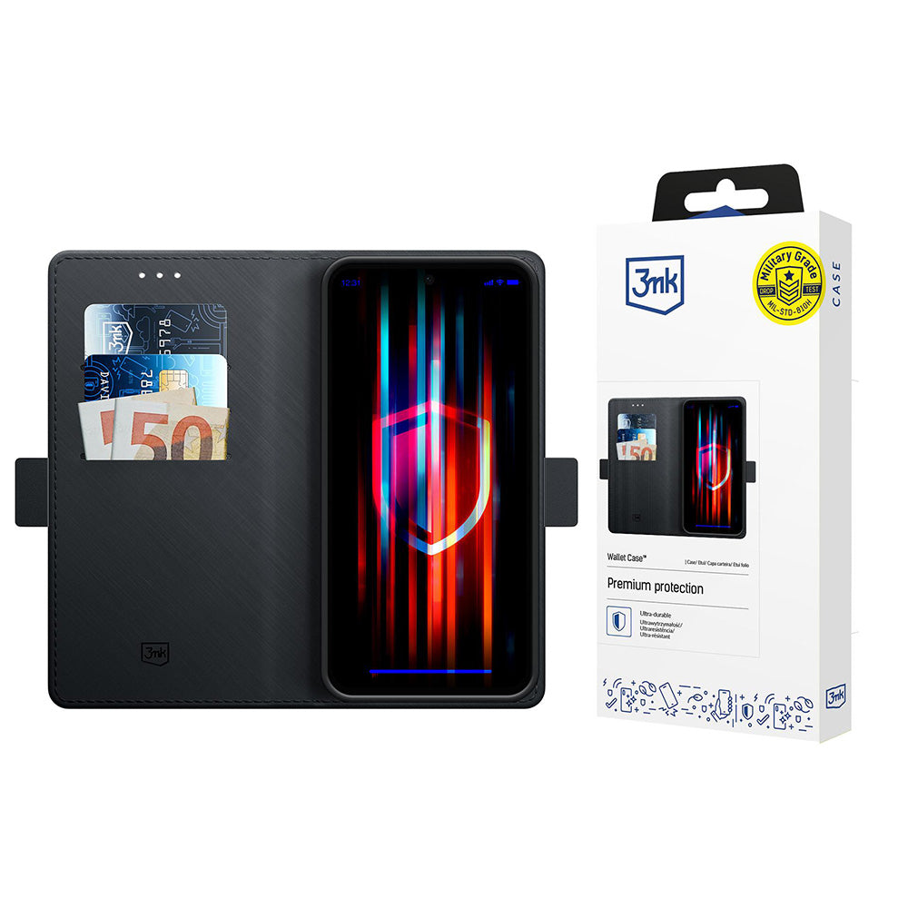 Deksel for Apple iPhone 17 Pro Max, 3MK, Lommebok, Svart