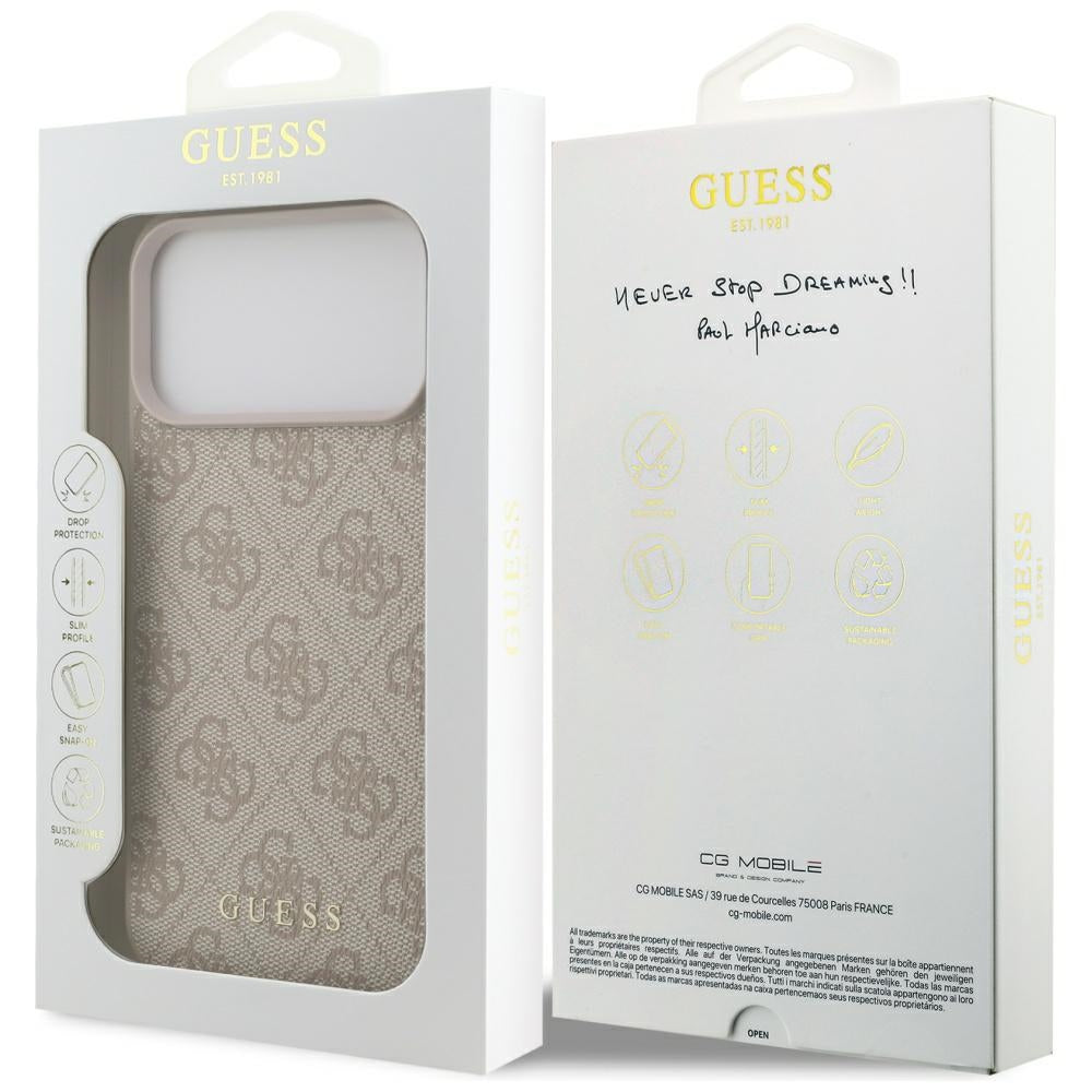 Deksel for Apple iPhone 17 Pro Max, Guess, 4G Classic, Rosa