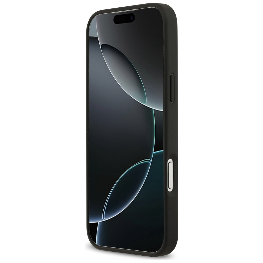 Deksel for Apple iPhone 17 Pro Max, Guess, 4G Double Card Triangle, Svart