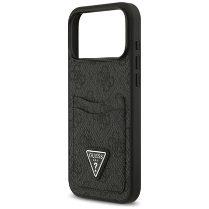 Deksel for Apple iPhone 17 Pro Max, Guess, 4G Double Card Triangle, Svart