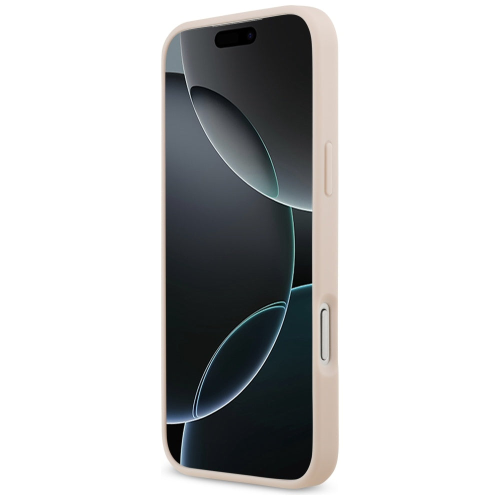 Deksel for Apple iPhone 17 Pro Max, Guess, 4G Grained Big and Classic Logo, Rosa