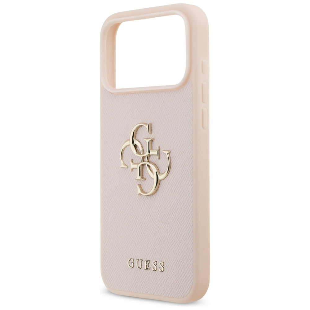 Deksel for Apple iPhone 17 Pro Max, Guess, 4G Grained Big and Classic Logo, Rosa