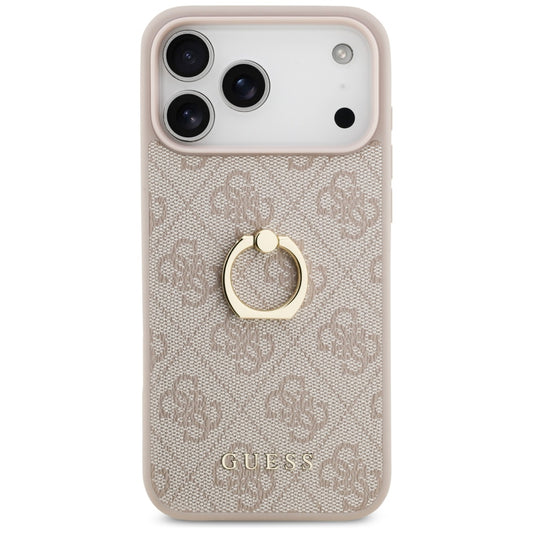 Deksel for Apple iPhone 17 Pro Max, Guess, 4G Ring Stand, Brun