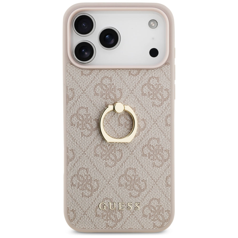 Deksel for Apple iPhone 17 Pro Max, Guess, 4G Ring Stand, Rosa
