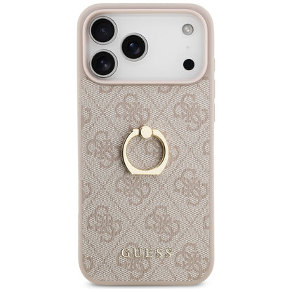 Deksel for Apple iPhone 17 Pro Max, Guess, 4G Ring Stand, Rosa