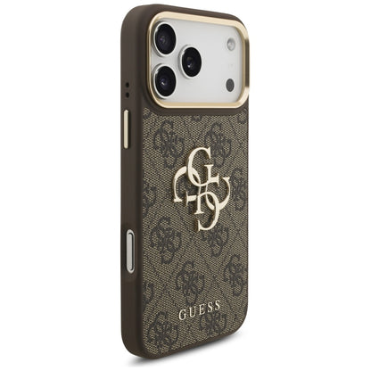 Deksel for Apple iPhone 17 Pro Max, Guess, Big 4G Classic Logo with Big Strap, Brun