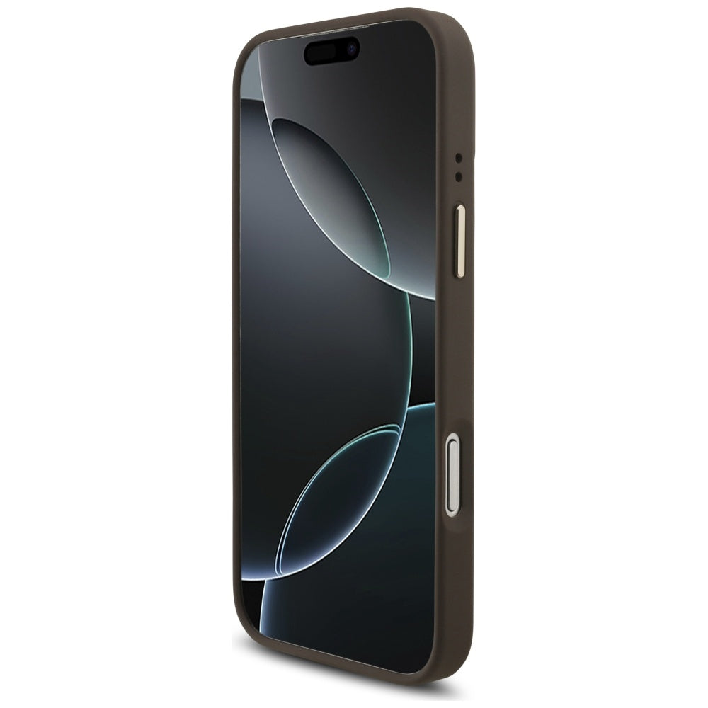 Deksel for Apple iPhone 17 Pro Max, Guess, Big 4G Classic Logo with Big Strap, Brun