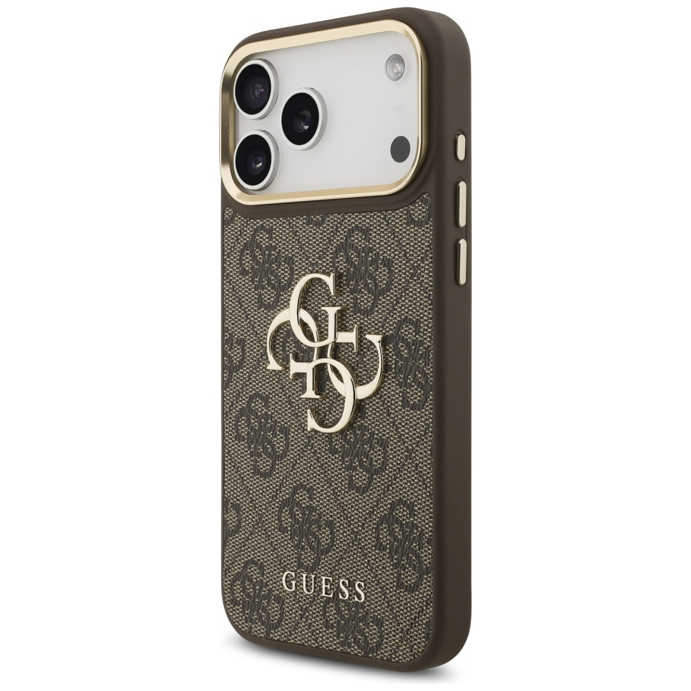 Deksel for Apple iPhone 17 Pro Max, Guess, Big 4G Classic Logo with Big Strap, Brun