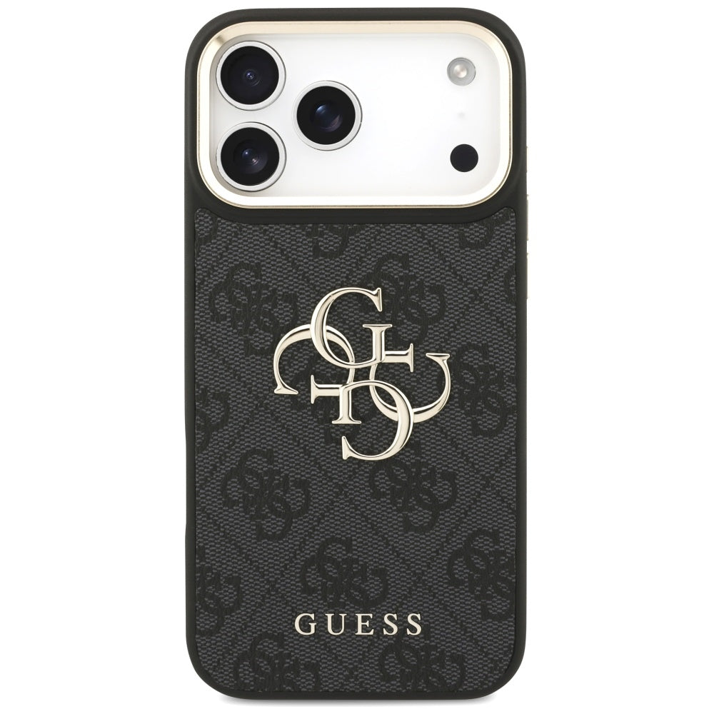 Deksel for Apple iPhone 17 Pro Max, Guess, Big 4G Classic Logo with Big Strap, Svart