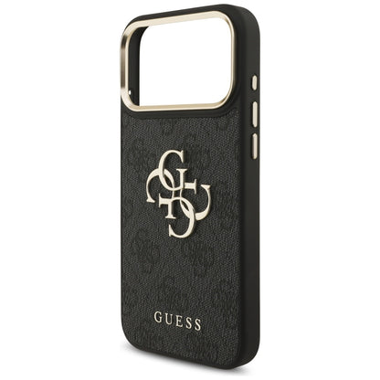 Deksel for Apple iPhone 17 Pro Max, Guess, Big 4G Classic Logo with Big Strap, Svart