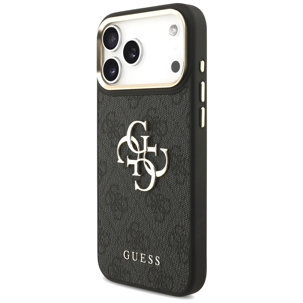 Deksel for Apple iPhone 17 Pro Max, Guess, Big 4G Classic Logo with Big Strap, Svart