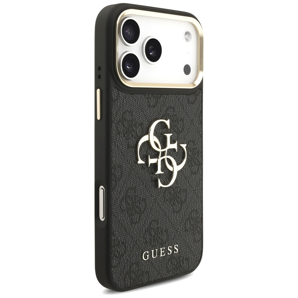 Deksel for Apple iPhone 17 Pro Max, Guess, Big 4G Classic Logo with Big Strap, Svart