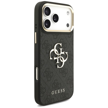 Deksel for Apple iPhone 17 Pro Max, Guess, Big 4G Classic Logo with Big Strap, Svart