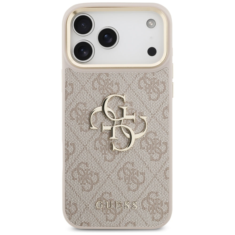 Deksel for Apple iPhone 17 Pro Max, Guess, Big 4G Classic Logo with Big Strap, Rosa
