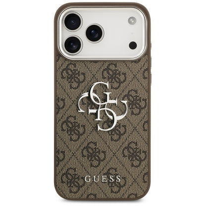 Deksel for Apple iPhone 17 Pro Max, Guess, Big 4G Logo Classic, Brun Sølv