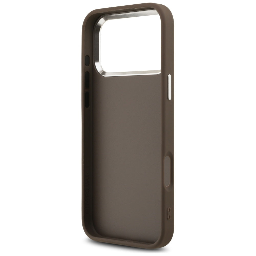Deksel for Apple iPhone 17 Pro Max, Guess, Big 4G Logo Classic, Brun Sølv