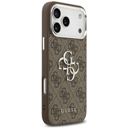 Deksel for Apple iPhone 17 Pro Max, Guess, Big 4G Logo Classic, Brun Sølv