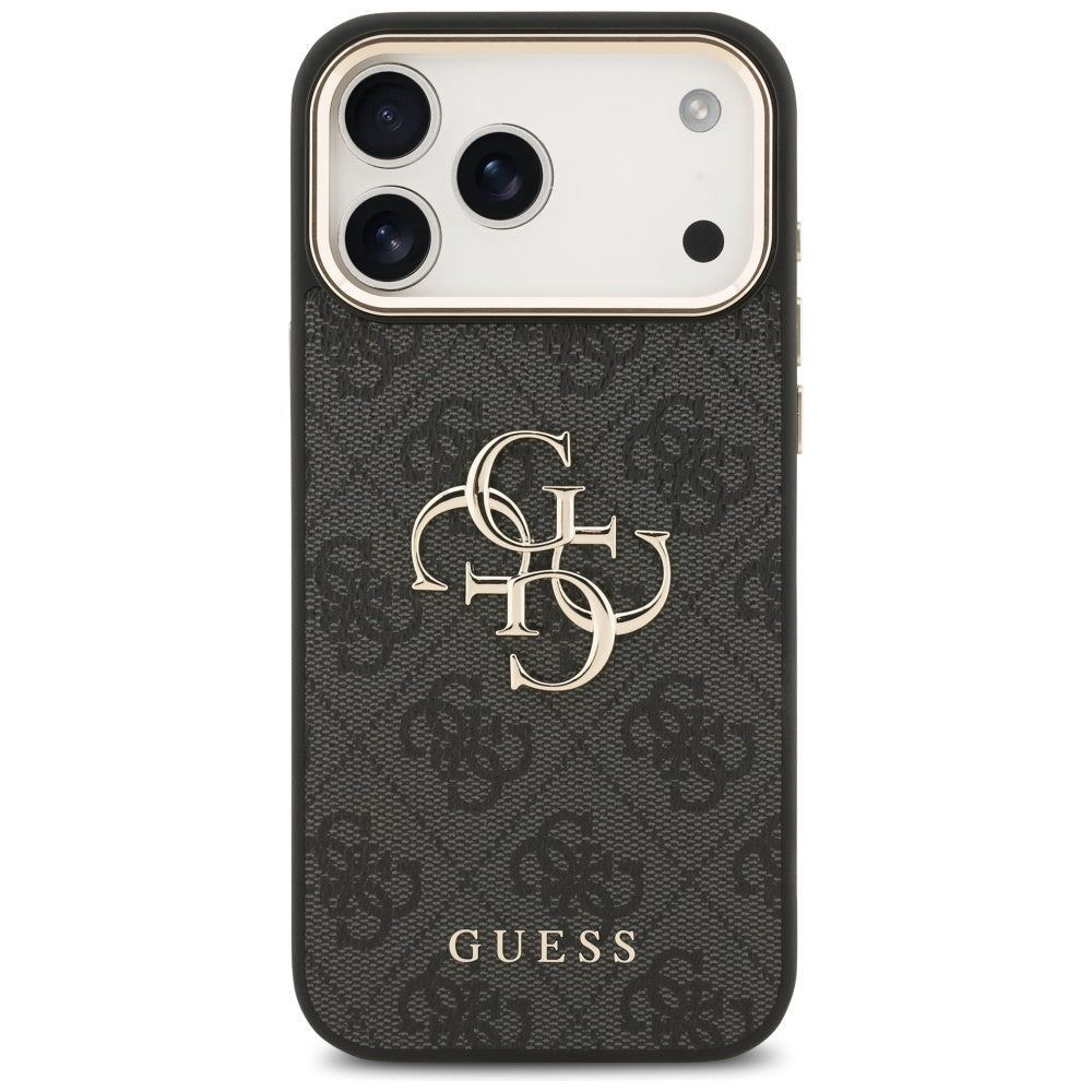 Deksel for Apple iPhone 17 Pro Max, Guess, Big 4G Logo Classic, Svart Gull